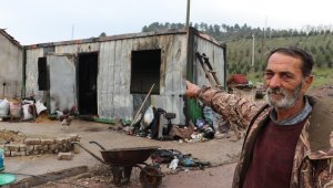 Evi ile birlikte biriktirdiği kefen parası da yandı