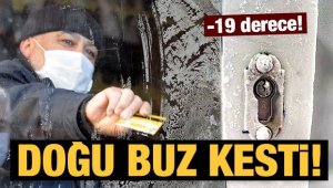 Göle'de hava sıcaklığı eksi 21 derece oldu