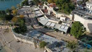 Kalkan Sahil Bandı projesi çalışmaları sürüyor