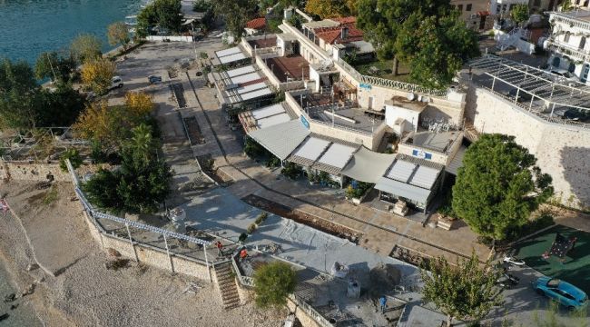 Kalkan Sahil Bandı projesi çalışmaları sürüyor