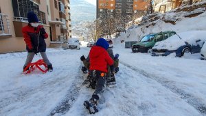 Kar yağışına en çok onlar sevindi