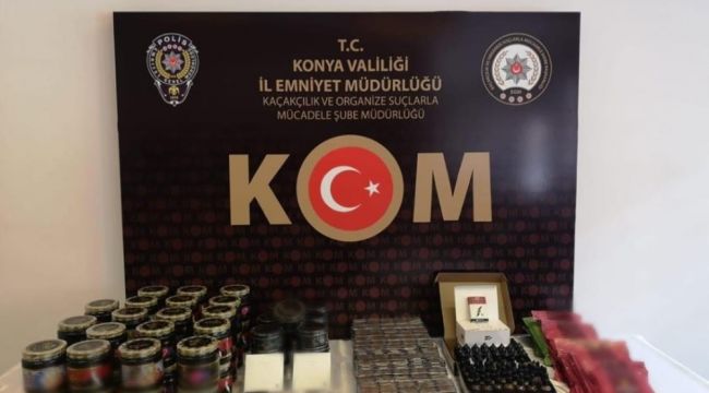 Konya'da uyuşturucu ve kaçakçılık operasyonu