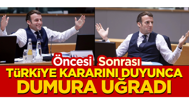 Macron, "Türkiye'ye yaptırım yok" kararını beğenmedi