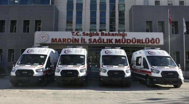 Mardin'de 10 yeni ambulans hizmete girdi