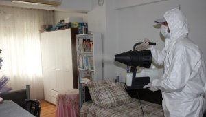 Nazilli'de pozitif ve temaslı hastaların evleri dezenfekte ediliyor