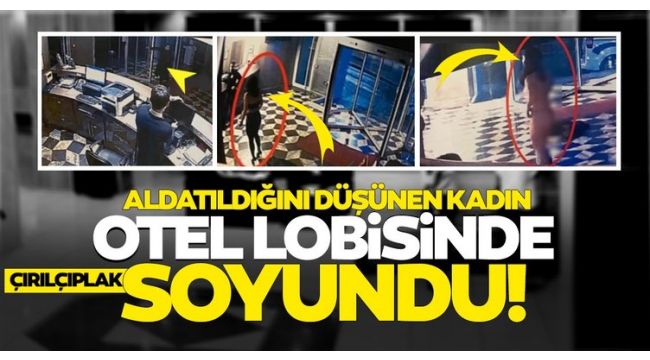 Otel lobisinde çıplak protesto