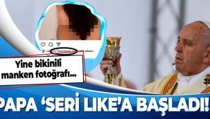 Papa, bu kez de mayolu modeli beğendi