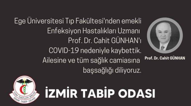 Prof. Günhan koronadan hayatını kaybetti