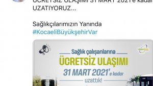 Sağlık çalışanlarının ücretsiz ulaşım hizmeti tarihi uzatıldı