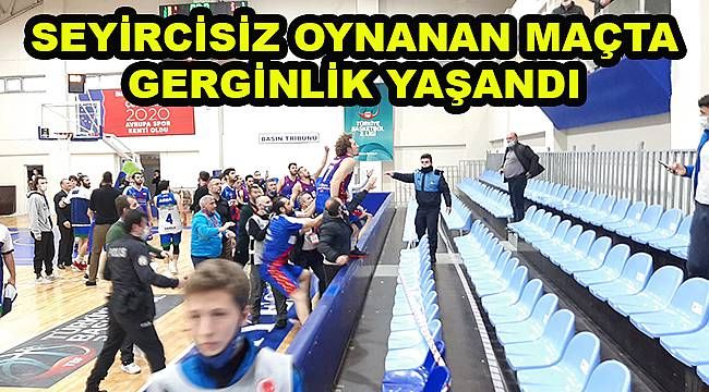 Seyircisiz maçta olay çıktı! Polis biber gazı sıktı
