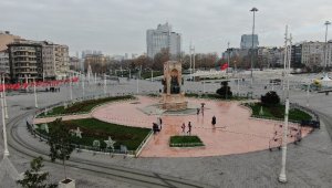 Taksim Meydanı ve İstiklal Caddesi boş kaldı