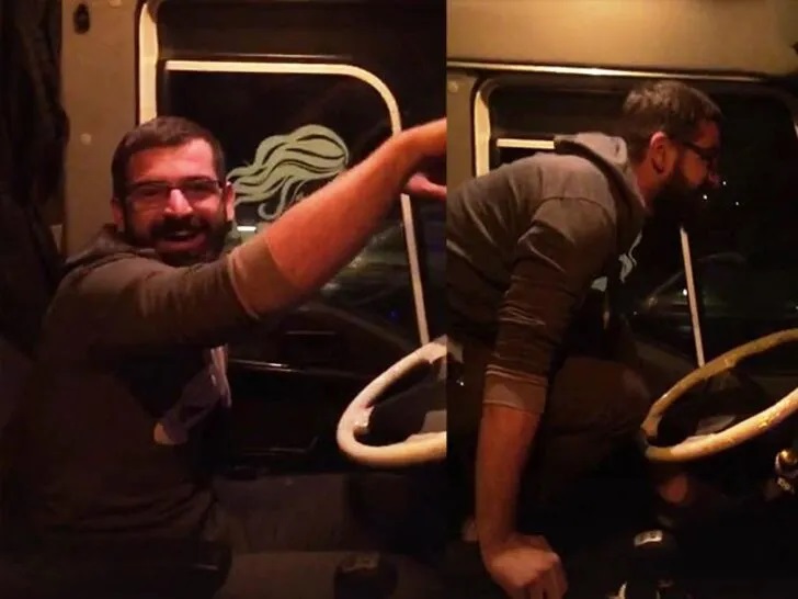 TIR sürerken horon oynadı