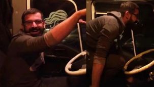 TIR sürerken horon oynadı