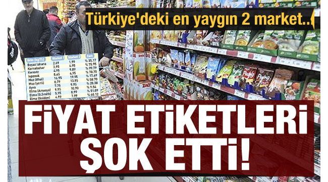 2 marketin etiketleri incelendi! Fiyat farkı şoke etti