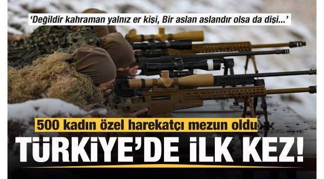 500 kadın özel harekatçı mezun oldu