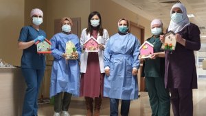 Adıyaman'da sağlık çalışanlarına moral desteği