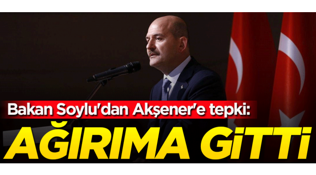 Bakan Soylu, Akşener'e tepki gösterdi