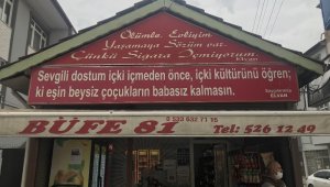 Bu büfede derdi olana alkol satılmıyor