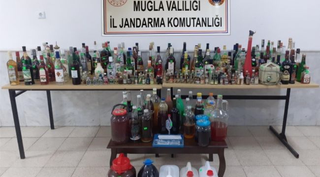 Datça'da kaçak içki operasyonu