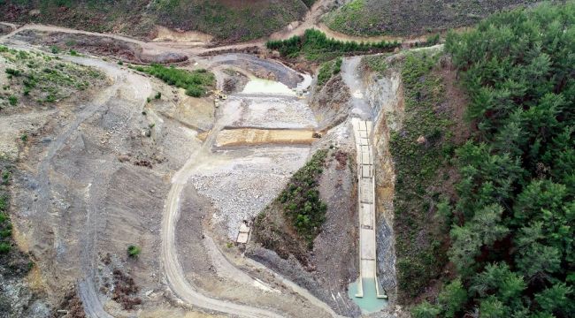 Gödence Göleti'nde kış şartlarına rağmen çalışmalar sürüyor