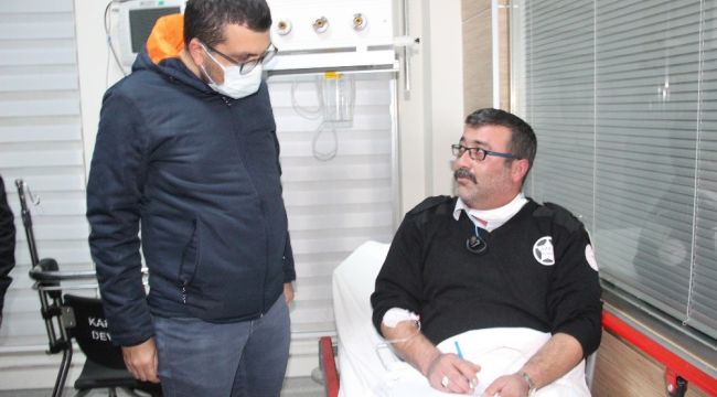 Hastanede güvenlik görevlisi bıçaklandı