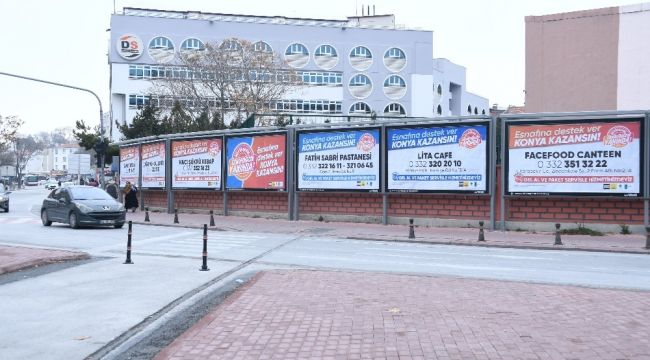 Konya'da esnafa reklam desteği