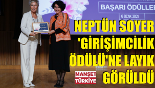 Neptün Soyer'e girişimcilik ödülü