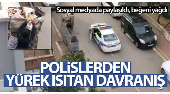 Polisler kağıt toplayıcısı genci görünce durup..