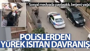 Polisler kağıt toplayıcısı genci görünce durup..