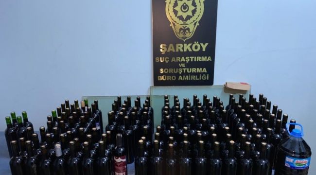 Şarköy'de 120 litre kaçak içki ele geçirildi: 3 gözaltı
