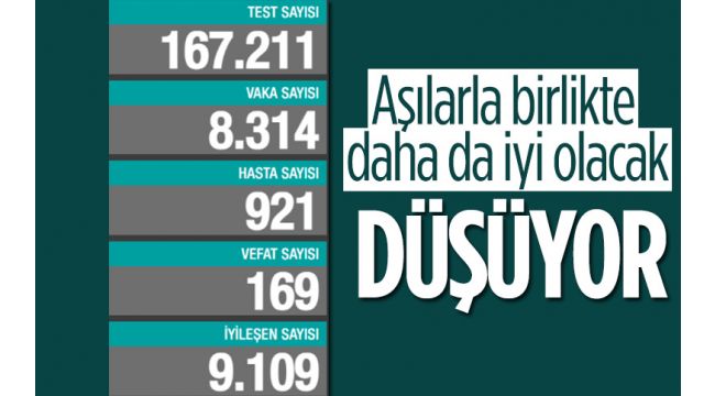 Son 24 saatte korona virüsten 169 kişi hayatını kaybetti