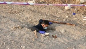 Tarla sürerken şaşkına çeviren olayla karşılaştı