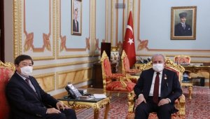 TBMM Başkanı Şentop, TÜRKSOY Genel Sekreteri Kaseinov'u kabul etti