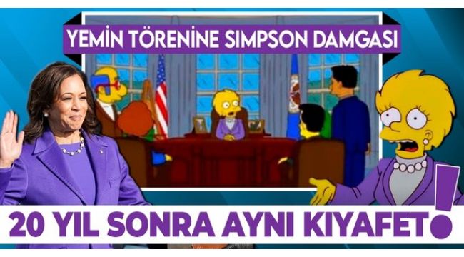 Yemin törenine Simpsonlar damga vurdu! 
