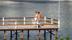 Bodrum'da kısıtlamalı deniz keyfi