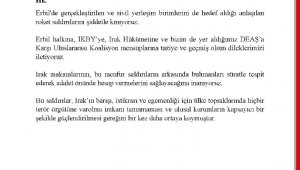 Dışişleri Bakanlığı, Erbil'deki roket saldırısına kınadı