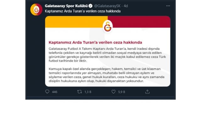 Galatasaray: "İki maçlık kabul edilemez ceza Türk futbol tarihinde bir ilktir"