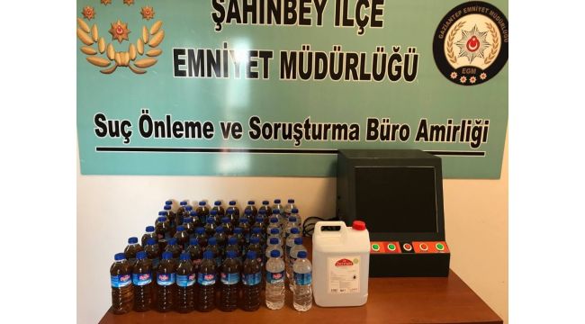 Gaziantep'te 31 litre kaçak alkol ele geçirildi