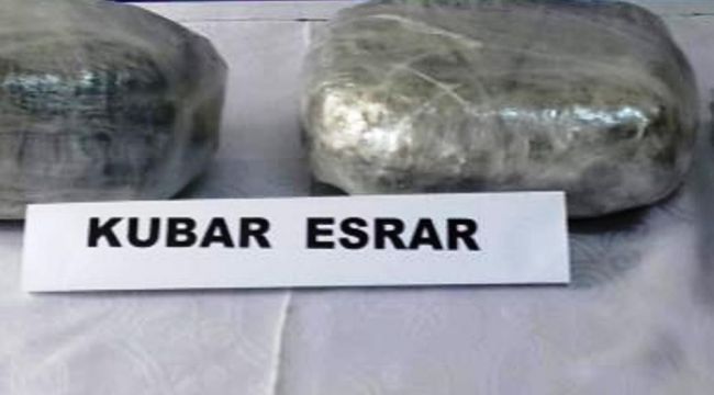 Germencik'te 800 gram kubar esrar ele geçirildi