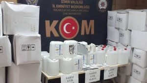 İzmir'de 33 bin litreden fazla sahte etil alkol ele geçirildi