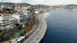 Kısıtlamada Bebek sahili böyle görüntülendi