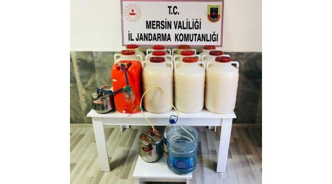 Mersin'de 485 litre sahte içki ele geçirildi