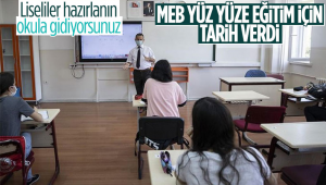 Liselerde yüz yüze eğitim başlıyor