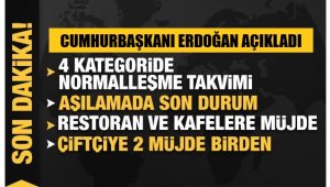 Normalleşme takvimi 4 kategoride Mart ayında başlıyor