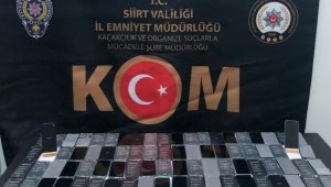 Siirt'te gümrük kaçağı 80 adet cep telefonu ele geçirildi