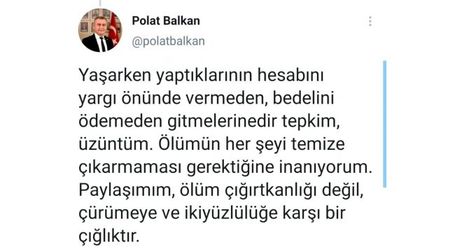 'Topbaş' paylaşımına Taş'tan tepki alan Balkan: "Linç kampanyasına boyun eğecek değilim" dedi