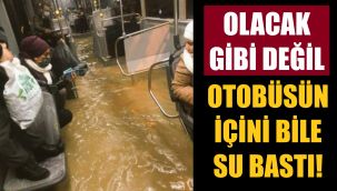 Yolcular otobüste mahsur kaldı