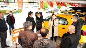 Balçova'da taksilere virüs koruması