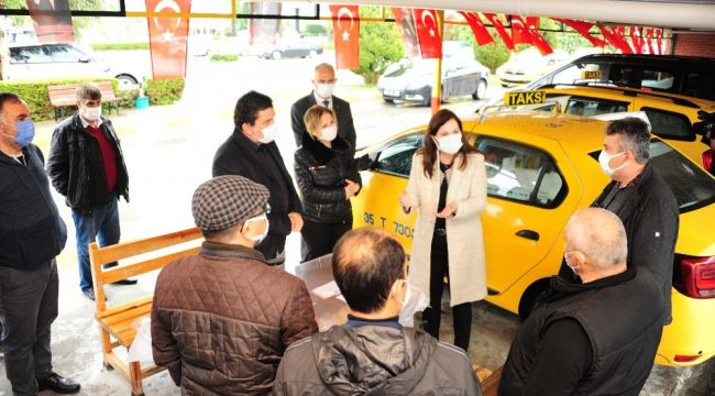 Balçova'da taksilere virüs koruması