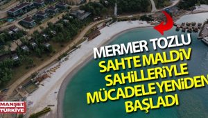 Bodrum plajlarında mermer tozu mücadelesi
